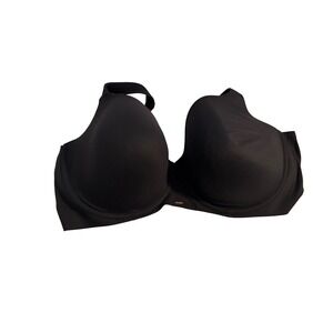 Cacique Black Smooth Lightly Lined Underwire T-Shirt Bra 40J Full Coverage